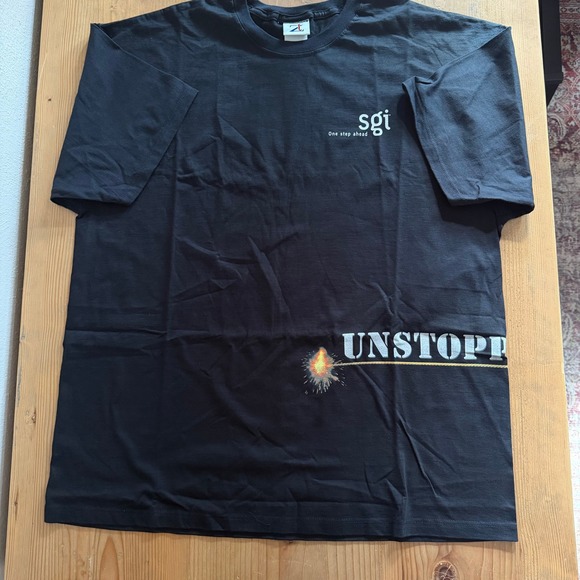 SGI Silicon Graphics Unstoppable Promo T-Shirt Black Mens XL Tech Vintage‎ Style